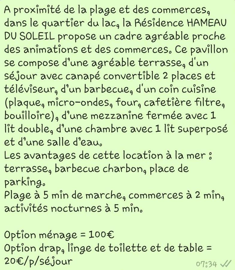 Pavillon Proche Plage ~ Hameau Du Soleil 포르트라누벨 외부 사진